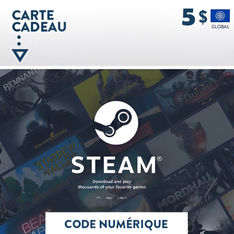 CARTES STEAM 5 USD