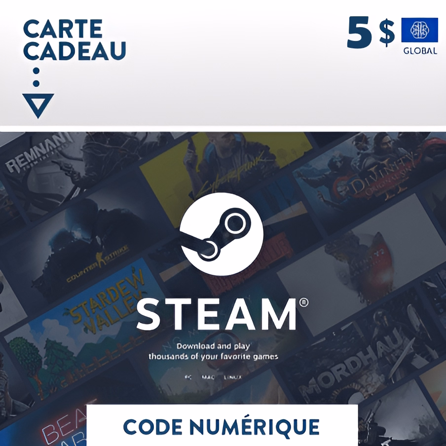 CARTES STEAM 5 USD