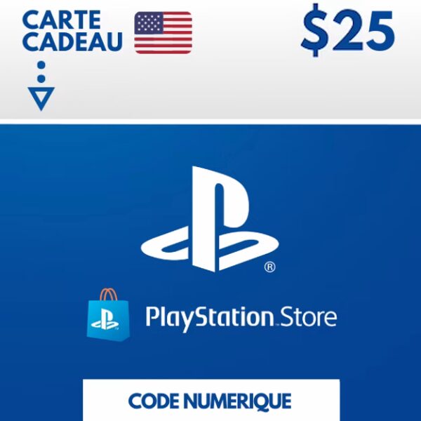 Cartes PSN 25 USD ( USA ) Clé Playstation Network États Unis