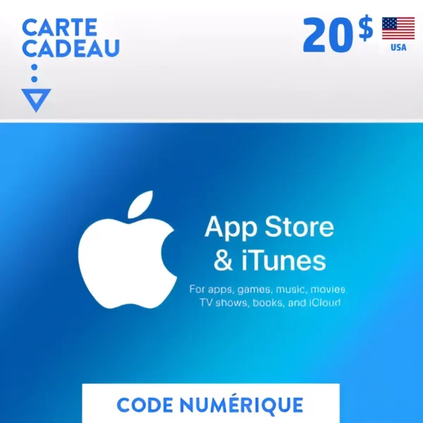 Cartes Itunes 20 USD