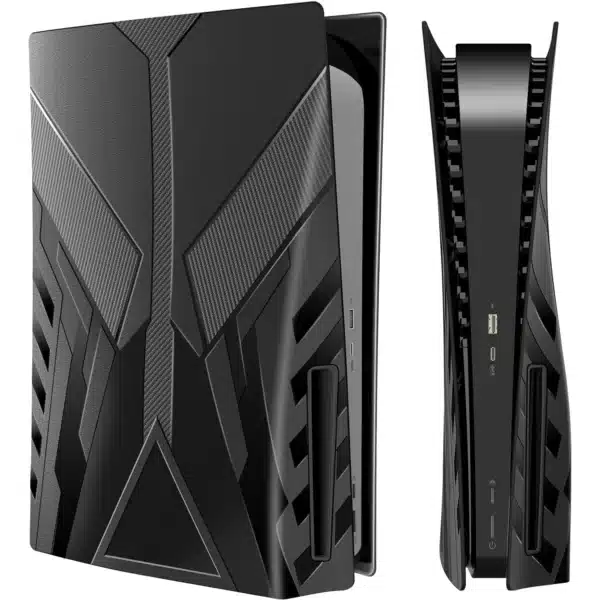 Coques de Protection pour Console – Mooroer, Faceplates Rigides Antirayures et Imperméables pour PlayStation 5 Édition Standard – Noir
